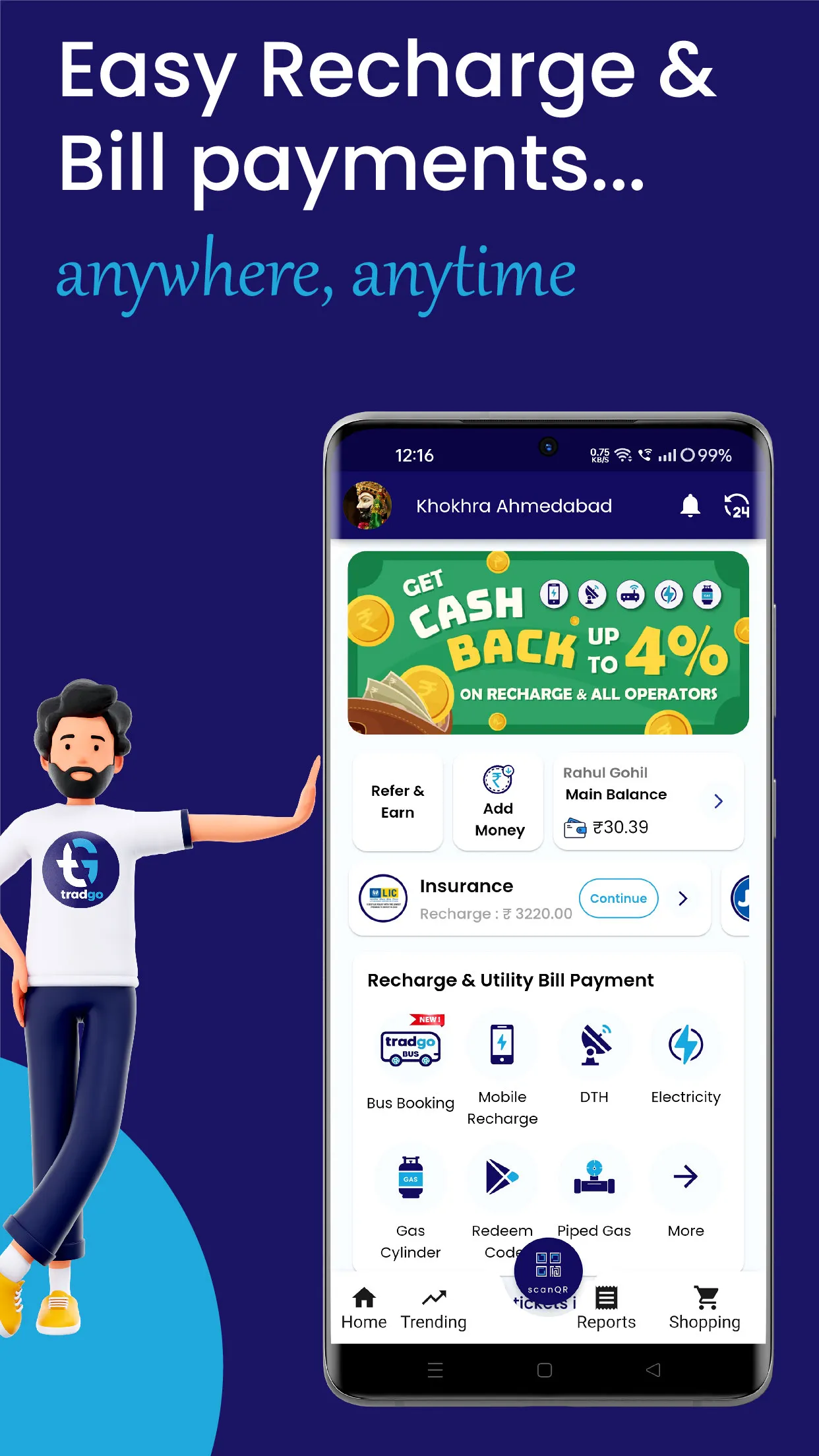 Tradgo Recharge & Bill Payment | Indus Appstore | Screenshot
